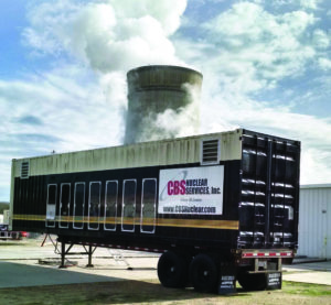 CBS nuclear trailer on site